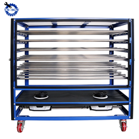 Oven Pengering Sablon Sutra Udara Panas 6 Tingkat Tipe Lantai Besar SGW, Kabinet Pengering Bingkai Sablon Kedap Udara Bergerak untuk Sablon