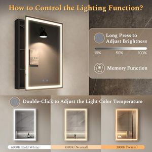<span class=keywords><strong>Miroir</strong></span> de salle de bain mural modulaire à LED anti-buée <span class=keywords><strong>avec</strong></span> éclairage intégré, cadre en aluminium, prises et ports USB - Product Image 4