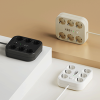 Regleta de Enchufes Pheiyon con 6 Tomas Schuko, 2 Puertos USB, 2 Puertos USB-C, Interruptor Principal, Protección Contra Sobretensiones de 175J, Tipo F CEE 7-3, Multidispositivo