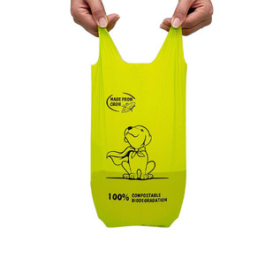 BPI/EN13432 Certified 100% <b>Compostable</b> T-shirt Dog Poop <b>Bags</b> | Leak-Proof Easy Tie Handle Pet Waste <b>Bags</b> (Custom Logo) - Product Image 6