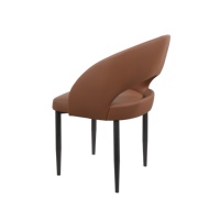 Chaise rembourrée en fer de style industriel rétro, coussin en cuir, rivets, structure métallique, tendance, bar, café, maison, cuisine