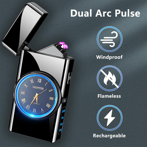 Briquet personnalisé en gros avec horloge, prix abordables, briquet à gaz butane avec montre pour homme, pour cigarettes - Product Image 3