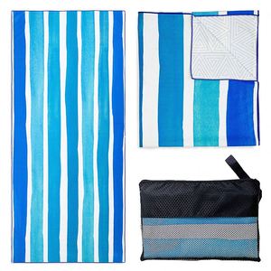 ผ้าคลุมเก้าอี้พักผ่อนลายทางสีชมพูและสีขาวแบบตุรกี ผ้าขนหนูชายหาด - Product Image 2
