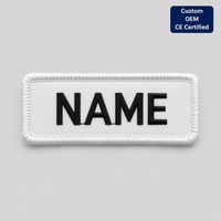 Écusson brodé 3D personnalisé blanc thermocollant haute densité pour uniforme – Écusson brodé personnalisé OEM