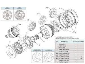 Moteur hydraulique d'orientation pour excavatrices Sk485-9, Sk485, SK250-8, SK260-8, MFC160-062, LQ15v00030f1, Boîte de vitesses SG08, Kits LS15v00008f2 - Product Image 5