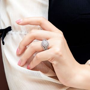 Argento elettrolitica 18K oro micro-inserzione zircone anello in argento 925 femminile combinazione argento sterling senso avanzato