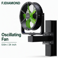 Ventilateur mural électrique 24 pouces, brumisateur industriel, ventilateur de refroidissement par pulvérisation d'eau, moteur avec protection IP66, volume d'air de 13000 m³/h
