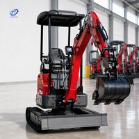 50% de réduction Mini-excavatrice sur chenilles 2 tonnes 1,5 tonnes 1,8 tonnes, commande par joystick, moteur diesel Kubota, éclairage de travail, CE, pour vignoble et pâturage