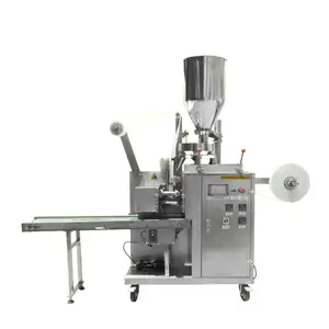 China automatic packaging tea bag machine, tea bag filling and making machine price with rope and label