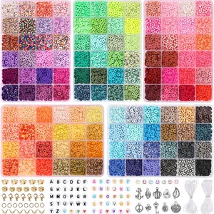 Polymer <b>Clay</b> Bead <b>Set</b> 120 Colors 10160 Pieces DIY Jewelry Making Kit For Children Ages 7-12 - Product Image 1