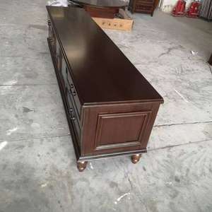 Mueble de TV de Madera Maciza de Cerezo, Estilo Retro Americano, Mueble de Almacenamiento para Sala de Estar, Uso Doméstico - Product Image 4