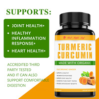 Capsules de curcuma et de curcumine en marque privée OEM, complément alimentaire, vente en gros