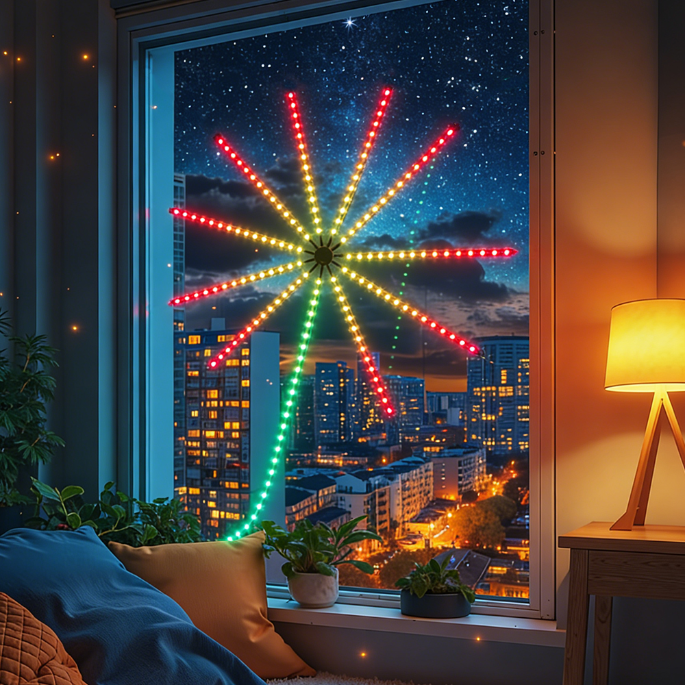 Dingdian LED RGB Pixel Fireworks Led Strip Light DIY APP Remote Music Control Firework Dream Color DC5V 180LEDs USB Rechargeable