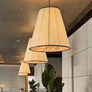 Lustre LED rond de style japonais pour salle à manger, restaurants chinois modernes et stands de restauration - Product Image 3