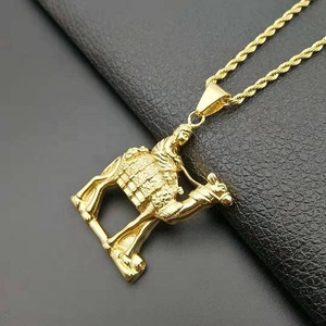 Egitto gioielli In Oro Placcato In Acciaio Inox Animale Collana di Disegno Arabo Cammello Pendente Grossista Dei Monili - Product Image 2