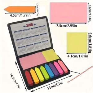 Custom PU Rectangular Calendar Sticky Notes <b>Memo</b> <b>Pad</b> Office Use Self-Adhesive Personalized Promotion Gift - Product Image 2