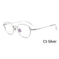 Montura Óptica Redonda de Titanio Puro, Multicolor, Portátil, para Uso Diario, para Lentes Graduadas