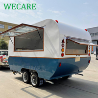 Wecare 400*210*210cm camion de nourriture personnalisé voiture à crème glacée mini remorque de nourriture chariot à café mobile