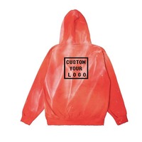 Pull à Capuche Unisexe Oversize Personnalisé Effet Délavé Dégradé avec Effet Éclaboussures de Javel et Poche Kangourou Style Vintage Streetwear – Vente en Gros