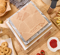 Emballage en papier pour sandwichs et hamburgers, personnalisé avec logo, écologique, recyclable, résistant à l'huile, de qualité alimentaire, 100% pâte vierge