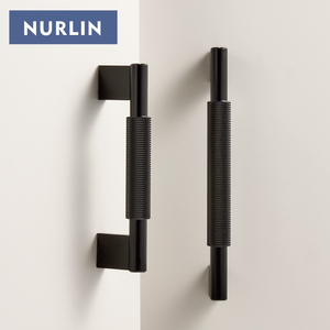 Nurlin Nuevo Tirador de Latón Macizo Cepillado con Diseño Cruzado para Gabinetes, Armarios, Electrodomésticos y Muebles, Tipo T-Bar Largo para Refrigerador - Product Image 3