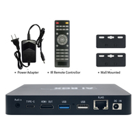 AIBox-3576A Rockchip RK3576 Android 14 Mini PC 4 Go USB 3.0 LAN WiFi Boîtier de lecteur d'affichage numérique intégré avec télécommande CMS
