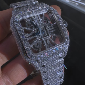 Collezione di Orologi da Uomo di Lusso di Qualità Standard 41mm <span class=keywords><strong>con</strong></span> Diamanti Coltivati in Laboratorio Chiarezza VVS <span class=keywords><strong>Movimento</strong></span> <span class=keywords><strong>al</strong></span> <span class=keywords><strong>Quarzo</strong></span> - Product Image 5