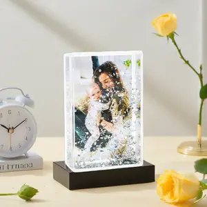 Instax 3-Inch sublimasi cair Glitter bingkai gambar kualitas tinggi plastik akrilik blok foto untuk membawa gambar untuk hidup