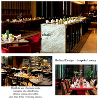 Ensemble complet de mobilier de restaurant intérieur sur mesure pour hôtel, restaurant, café, boutique : tables et chaises
