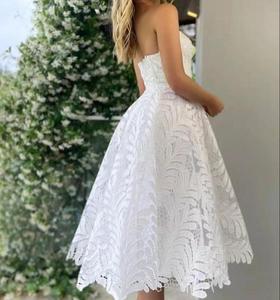 Abito <span class=keywords><strong>da</strong></span> <span class=keywords><strong>sposa</strong></span> corto senza spalline 2025, senza maniche, scollo a cuore, in pizzo, <span class=keywords><strong>mini</strong></span> abito <span class=keywords><strong>da</strong></span> <span class=keywords><strong>sposa</strong></span> corto - Product Image 2