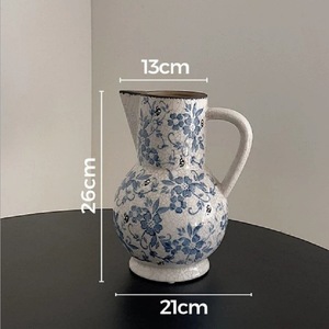 Vases à fleurs hydroponiques en <span class=keywords><strong>céramique</strong></span> bleue et blanche de style Qinghua, design artistique chinois Feng Shui vintage, décoration de mariage et de maison - Product Image 6