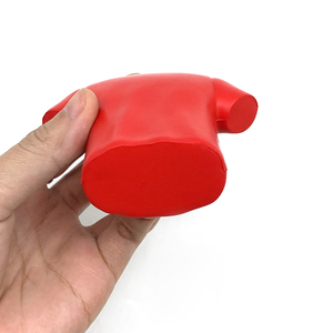 Mini balles anti-stress en forme de T-shirt rouge, jouet amusant d'Halloween, balle de pression en PU pour exercices musculaires des mains, jouet cérébral pour adultes, reconnaissance d'objets - Product Image 5