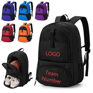 Factory Custom Logo Outdoor Fitness <b>Training</b> Soccer Basketball <b>Backpack</b> With Shoe Compartment Fashion Casual Sports <b>Backpacks</b> - Product Image 1