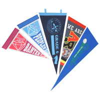 Drapeaux de décoration extérieurs personnalisés en polyester à double couche avec mât en bambou pour la rentrée scolaire – Vente en gros