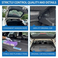 PHURW Accessoires d'intérieur de voiture de luxe Cache-bagages rétractable Rideau de coffre SUV pour VOLVO XC90 Cache bagages rétractable 2006-2013