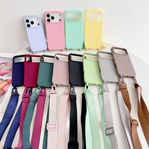 <span class=keywords><strong>Collier</strong></span> en silicone à bandoulière pour <span class=keywords><strong>iPhone</strong></span> 17 17Air 16 15 14 <span class=keywords><strong>13</strong></span> <span class=keywords><strong>Pro</strong></span> <span class=keywords><strong>Max</strong></span> Plus étui en silicone avec bandoulière - Product Image 1