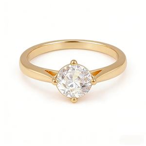 Joyería de Moda con Diamantes, Anillo de Compromiso con Gran Zirconia, Anillos de Boda Chapados en Oro de 18K - Product Image 4