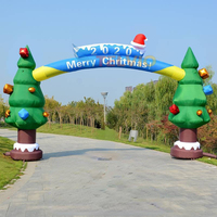 Arche gonflable Arches de Noël Conception d'arche pour l'extérieur Joyeux Noël Fête Événements Porte d'entrée