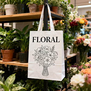 Bolsas de compras de papel Kraft ecológicas de bajo precio, logotipo y tamaño personalizados para floristería, tienda de cosméticos, embalaje de regalo al por menor - Product Image 2