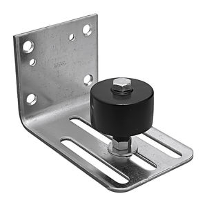 Rodillo de soporte de guía inferior cubierto de polvo negro de fábrica, Hardware de puerta de Granero, ferretería de alta resistencia, OEM - Product Image 1