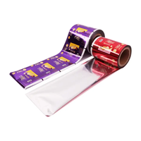 Rollo de película de embalaje de bocadillos de plástico impreso personalizado Rollo de película de embalaje flexible laminado de papel de aluminio para máquina de embalaje