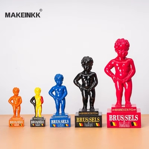 Figura de <span class=keywords><strong>Manneken</strong></span> <span class=keywords><strong>Pis</strong></span> de Bruselas, Bélgica, Estatua del Niño Orinando, Recuerdo, Regalo, Personalizado, Hecho a Mano, Pintado a Mano, Resina - Product Image 2