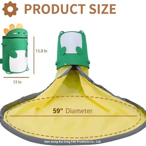 Túi lưu trữ đồ chơi dây rút 2 trong 1 mới LEGO cảm thấy chơi Mat vuông vải chạm khắc nhôm melamine lưu trữ - Product Image 4