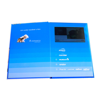 Prix d'usine pas cher personnalisé A5 A4 carte vidéo marketing cartes de visite vidéo brochure 7 pouces écran LCD livrets