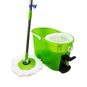 BNcompany ที่นิยม360องศา Magic Clean Mop พลาสติกทำความสะอาดพื้นปัดน้ำฝน