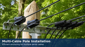 Collier de serrage de câble à tension fixe de type cale pour câble ADSS PA500 - Product Image 4