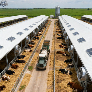 Bâtiments préfabriqués à structure légère en acier Structure en acier Maisons de volaille Maisons de poulet Hangars à moutons Hangars à bétail - Product Image 4