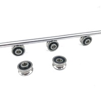 Roulement à billes à gorge profonde SG15-10 5x17x8mm pour Machine à broder par ordinateur rouleau de piste de roue de guidage de rainure en U