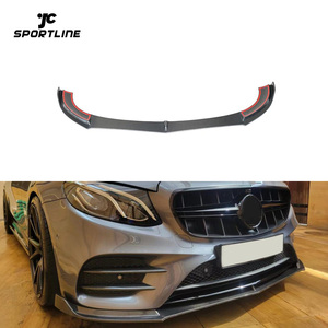 Becquet avant de voiture de Sport W213, 1 pièce, accessoire en Fiber de carbone pour <span class=keywords><strong>Mercedes</strong></span> Benz <span class=keywords><strong>E300</strong></span> E350 E450 E43 <span class=keywords><strong>AMG</strong></span> 2017 — 2019 - Product Image 1