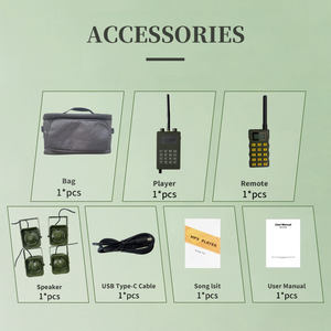 Richiamo Elettronico per Uccelli CSSIWE MIX Play con Doppio Slot per Schede TF, Altoparlanti MP3 per Caccia - Product Image 3